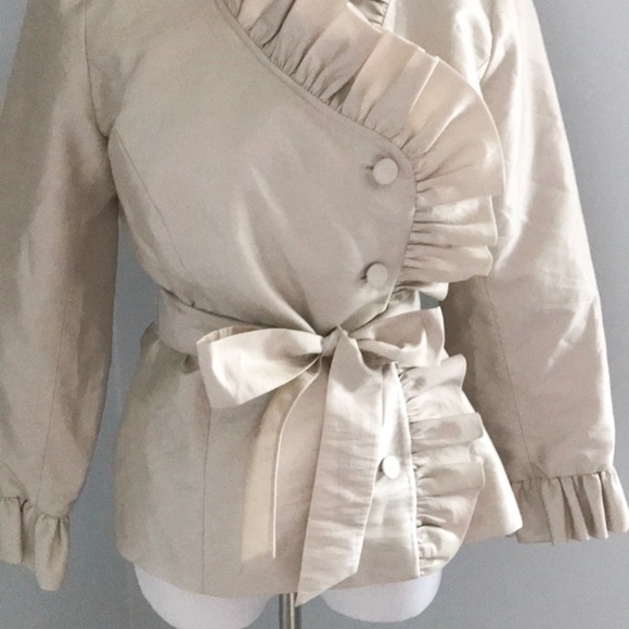 Calvin Klein Ruffle Detail Jacket - Picture 4 of 8